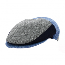Blue Wool Vincent Flat Cap - Traclet