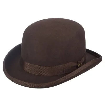 Chapeau Melon Feutre Laine Chocolat - Traclet Référence : 19193 | Chapellerie Traclet