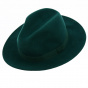 Green Waterproof Wool Felt Fedora Hat - Traclet