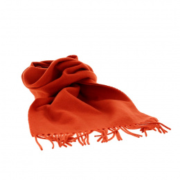 Orange wool scarf - Traclet