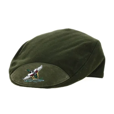 Olive Duck Hunting Flat Cap Reference: 830 | Chapellerie Traclet