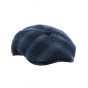 Tailor Grey & Blue Wool 6 Rib Cap - Traclet