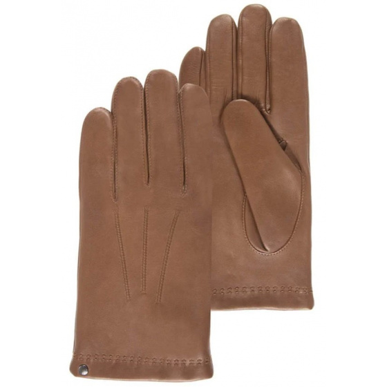 Men's Leather Gloves Lined with Silk & Cashmere - Isotoner
