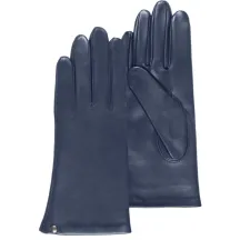 Gants Femme Cuir Doublé Soie Marine- Isotoner  Reference : 16997 | Chapellerie Traclet