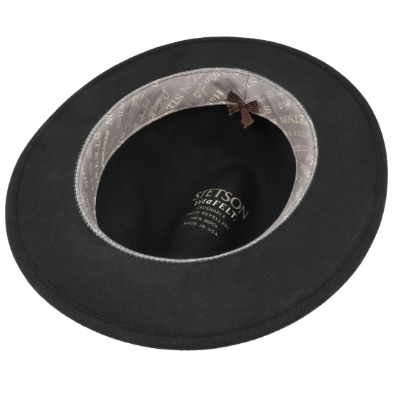 Chapeau Fedora Chelsea Vitafelt Noir - Stetson