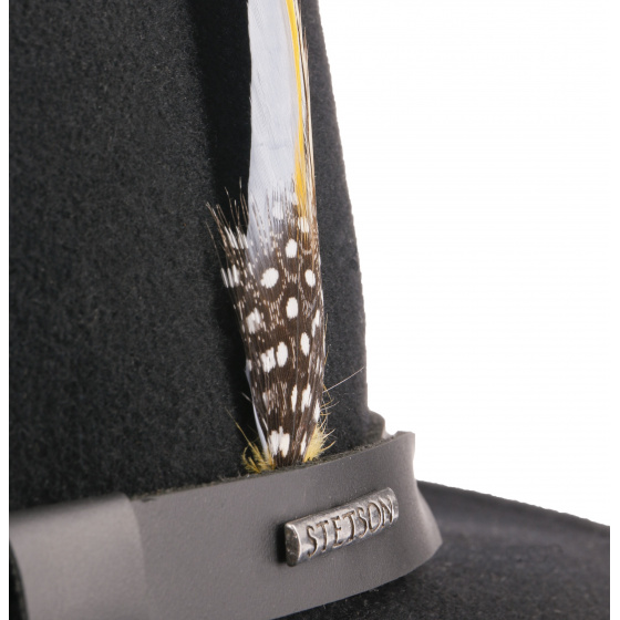 Chelsea Vitafelt Black Fedora Hat - Stetson