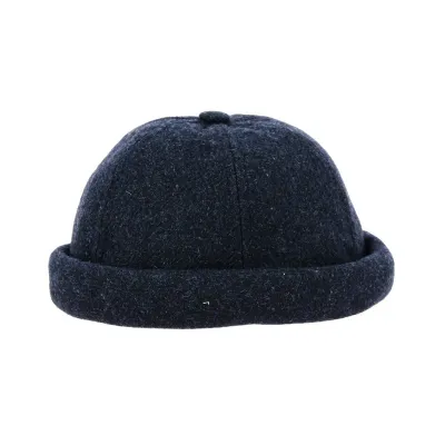 Navy Blue Wool Docker Beanie Cooper - Mtm Reference: 19225 | Chapellerie Traclet