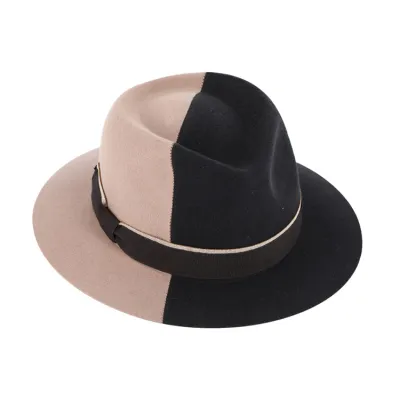 Chapeau en feutre de laine Traveler bicolore