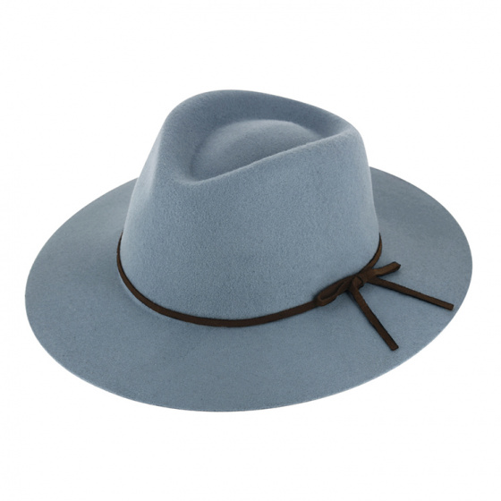 Plain blue jean Traveler wool felt hat