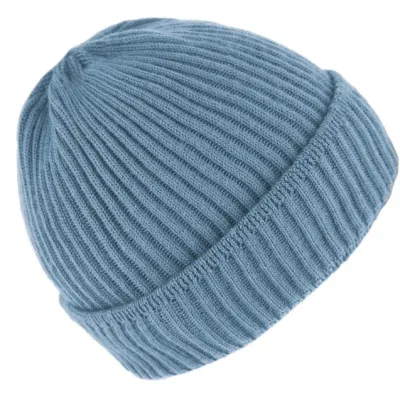 Bonnet Dunkerque Tricot Laine Bleu Ciel - Traclet