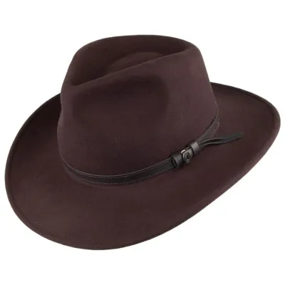 Chapeau Traveller Lombardie Feutre Laine Marron - Traclet
