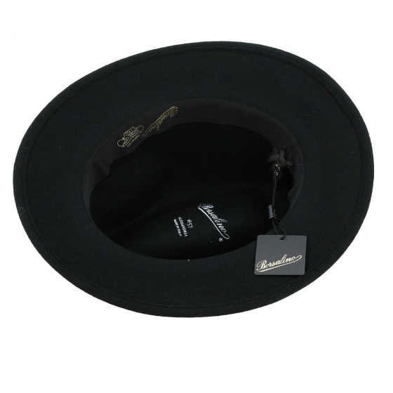 Chapeau Traveller Parfait Feutre Laine Noir - Borsalino