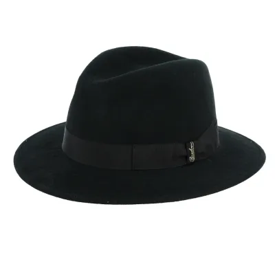 Perfect Traveller Hat in Black Wool Felt - Borsalino - Borsalino boutique Reference: 19261 | Traclet Hat Shop