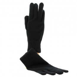 Black wool and cashmere glove