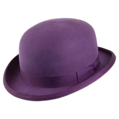 Chapeau Melon Feutre Laine Violet - Traclet