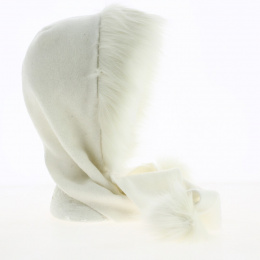 Norell Hood Fleece Faux Fur Off-white - Traclet