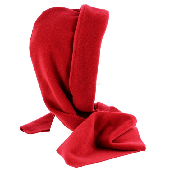 Capuche Femme Vairé Polaire rouge- Traclet