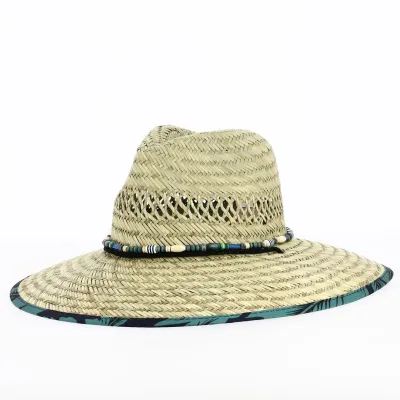 Lifeguard Hat - Le Sablet wide-brimmed straw hat - Makai