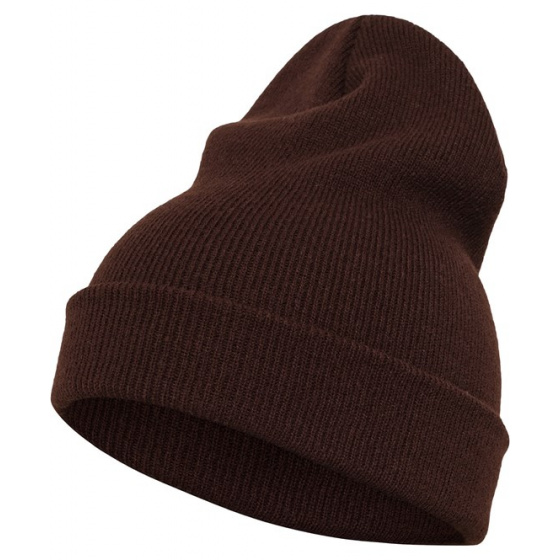 Long Tutendo Acrylic Brown Beanie - Traclet