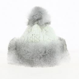 Tania White Pompom Beanie - Starling