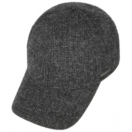 Portland Baseball Cap Earflaps Charcoal - Stetson