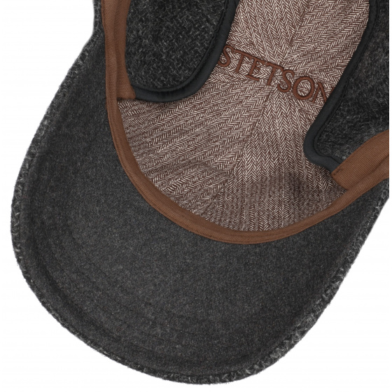 Portland Baseball Cap with Ear Flaps Anthracite - Stetson