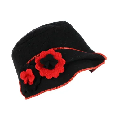 chapeau tissu femme noir audrey Reference : 19292 | Chapellerie Traclet