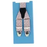 Pink suspenders with small flowers Reference: 11390 | Chapellerie Traclet