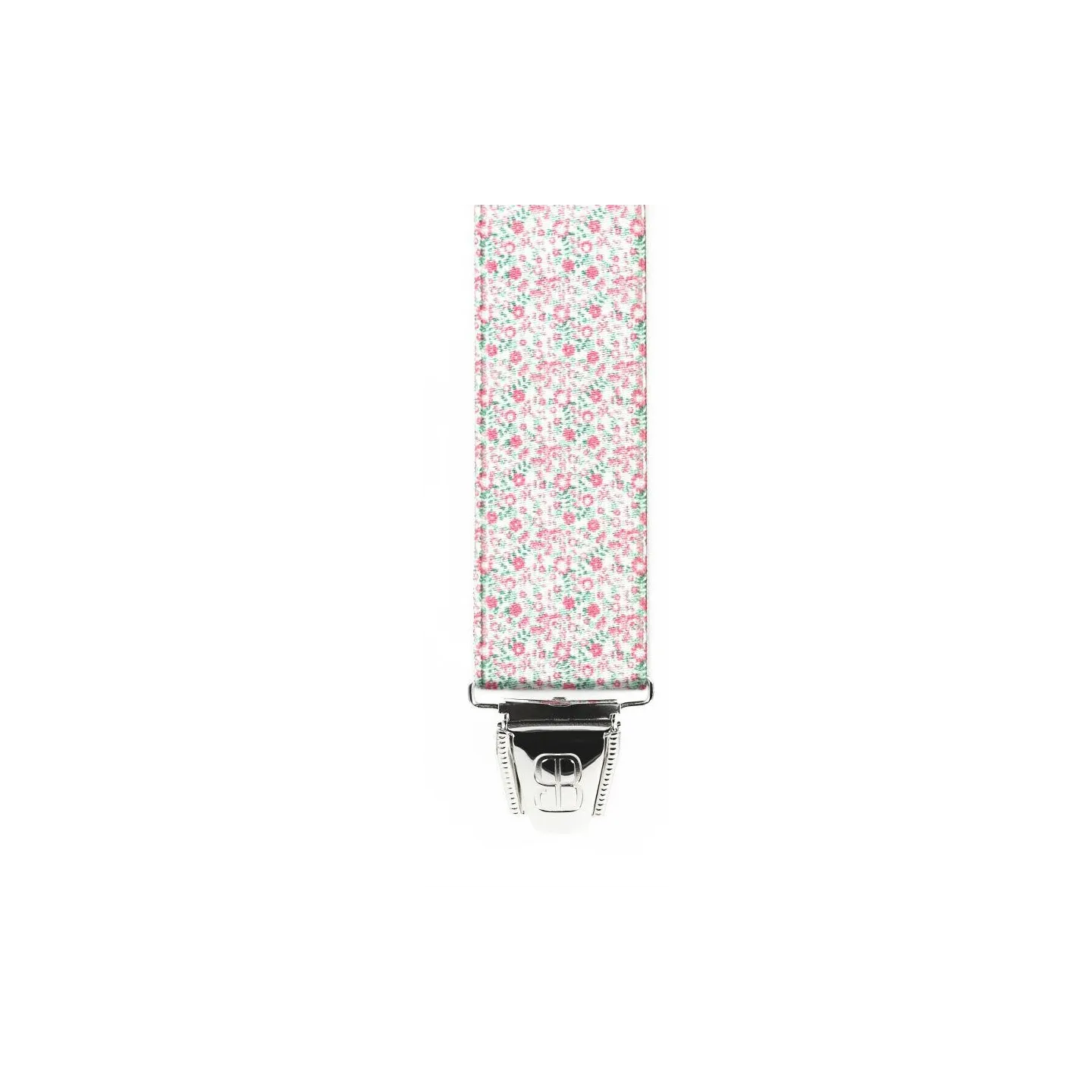 Pink suspenders with small flowers Reference: 11390 | Chapellerie Traclet
