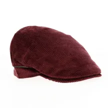 Casquette Plate Velours bordeaux
