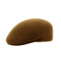 Curved Delys Wool Felt Cap Camel - Traclet