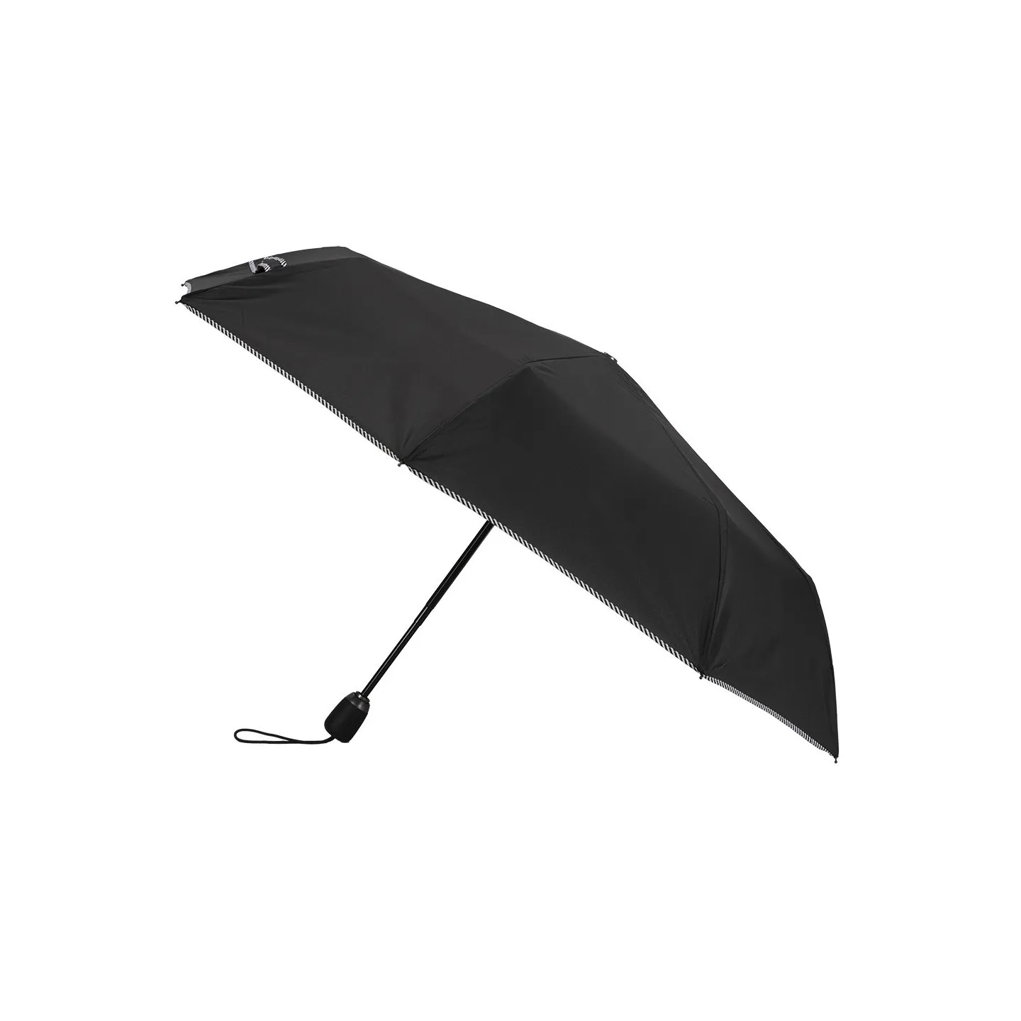 Women's Opal Black Umbrella with Striped Finish - Piganiol Reference: 19304| Traclet Hat Shop
