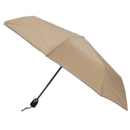 Parapluie Femme Opale Beige Finition Rayures - Piganiol