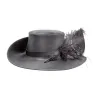 Chapeau grand bord cuir - achat chapeau grande taille Reference : 7598 | Chapellerie Traclet