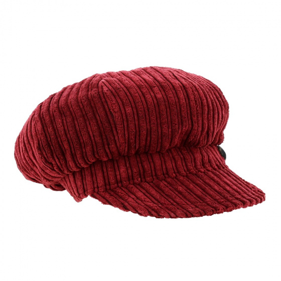 Casquette Gavroche Sophie Velours bordeaux - Traclet