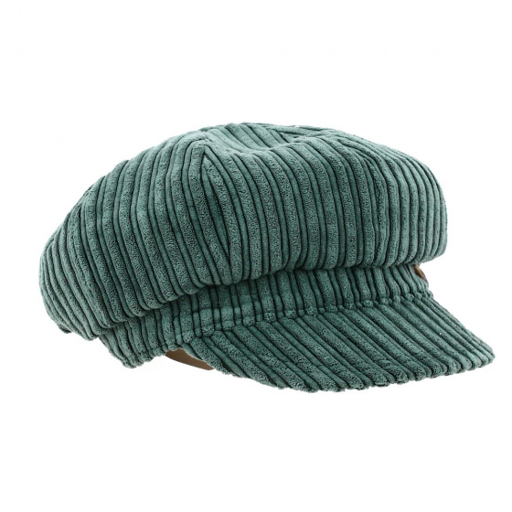 Casquette Gavroche Sophie Velours vert d'eau - Traclet