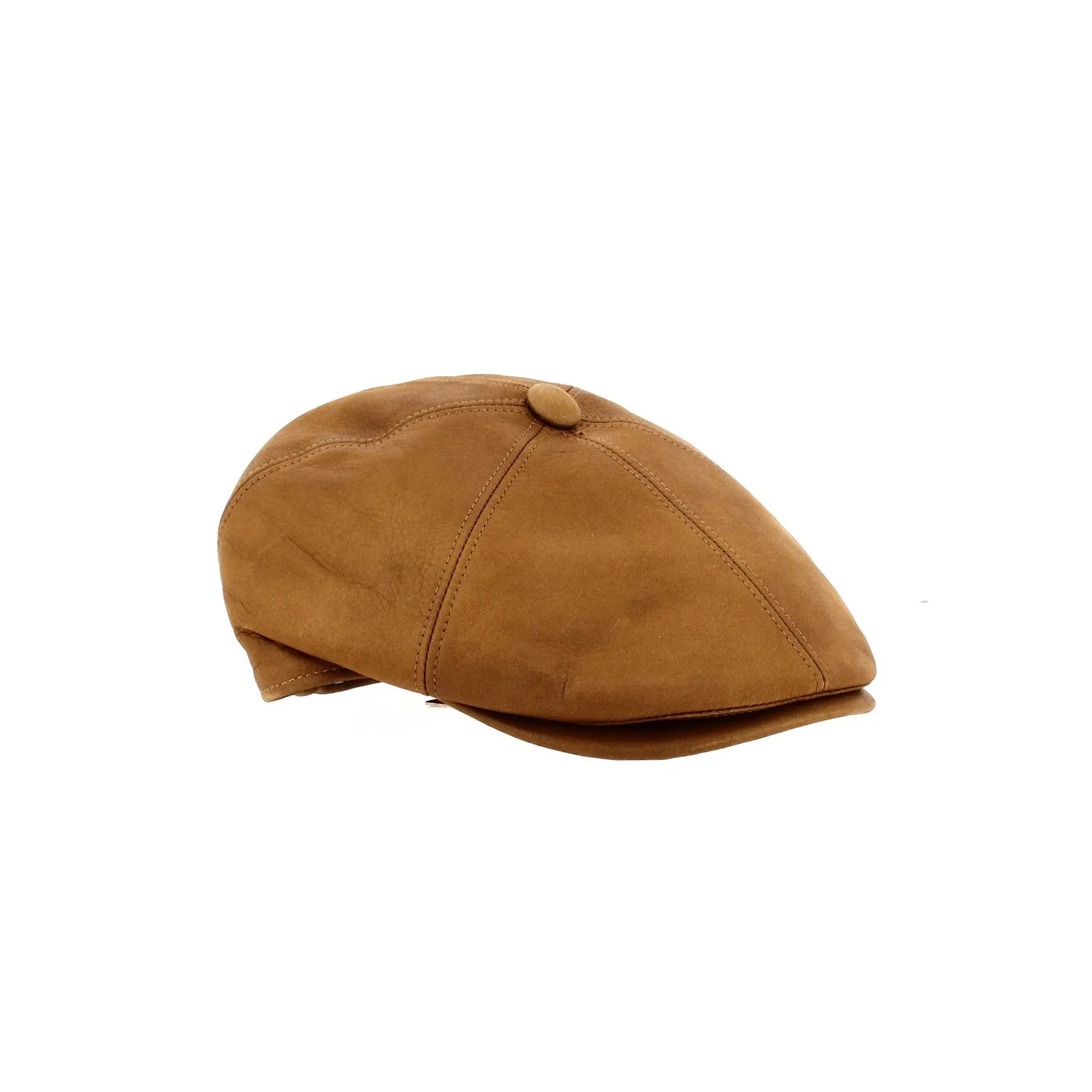 Casquette Cuir Wayne Camel - Traclet