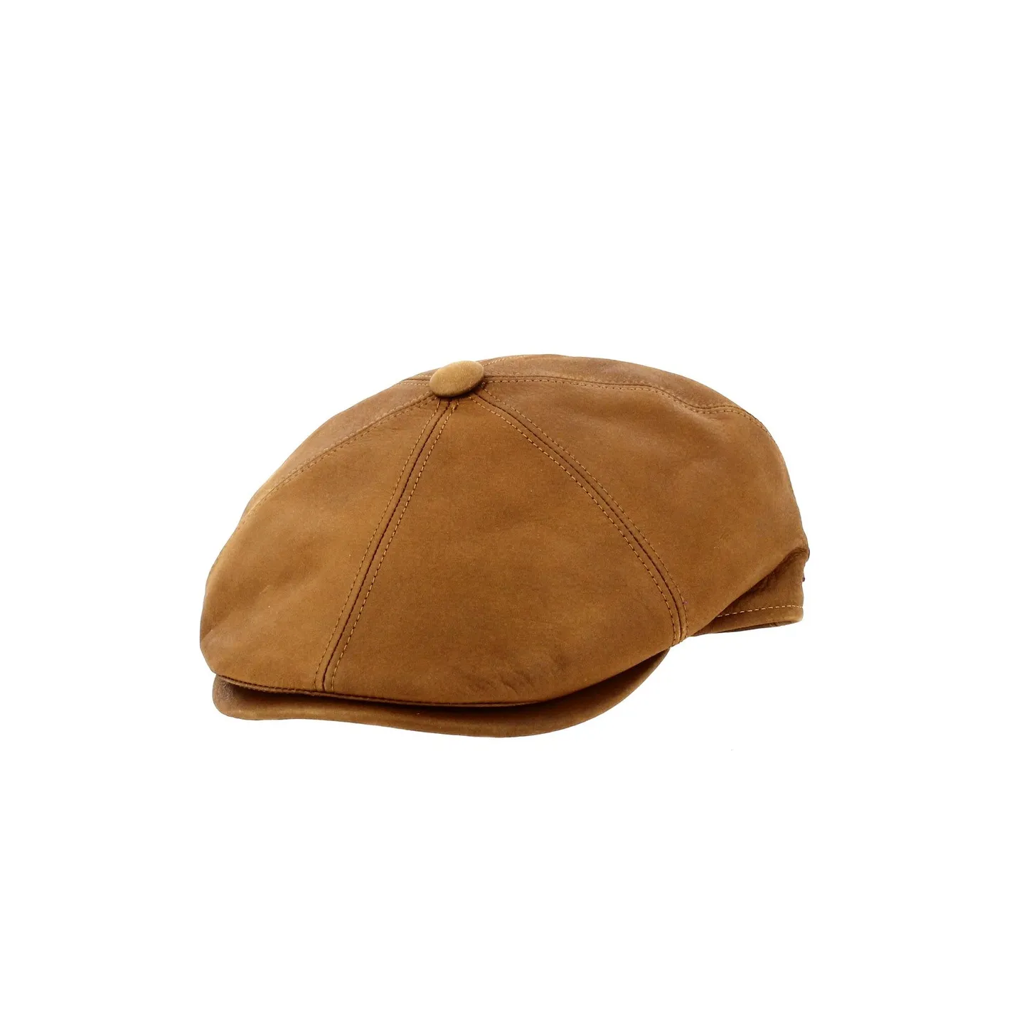 Casquette Cuir Wayne Camel - Traclet Reference : 18203 | Chapellerie Traclet