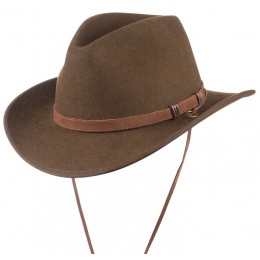 Silverton Brown Wool Fedora Hat Scippis - Traclet