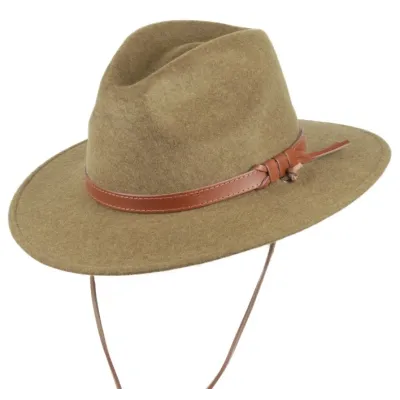 Warren Wool Fedora Hat Olive Scippis - Traclet - Traclet Hat Shop Reference: 19322| Traclet Hat Shop