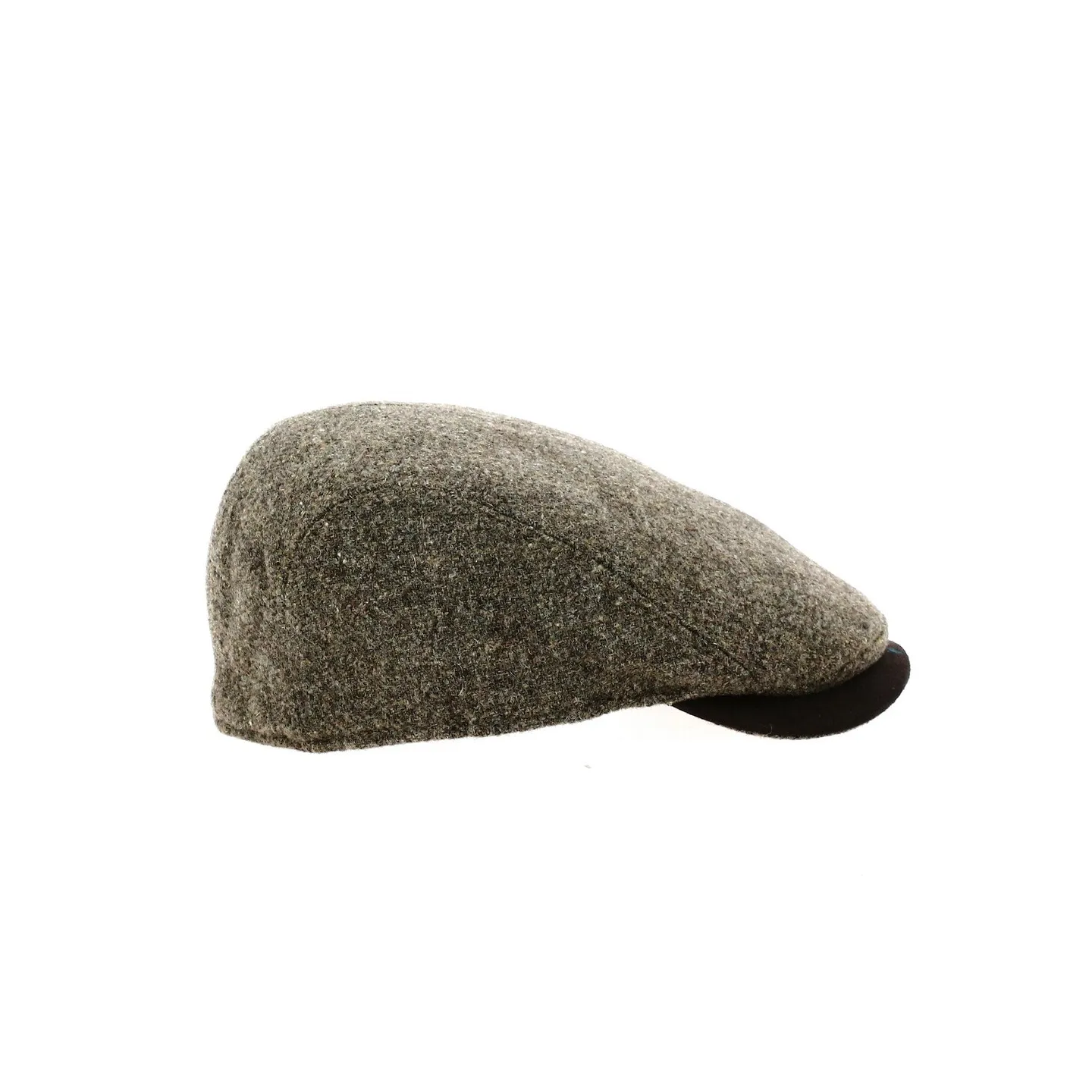 Casquette plate cache oreille Napoli shetland Taupe - Traclet Référence : 19326| Chapellerie Traclet