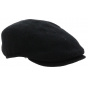 Black Madison Flat Cap with Ear Flaps - Traclet