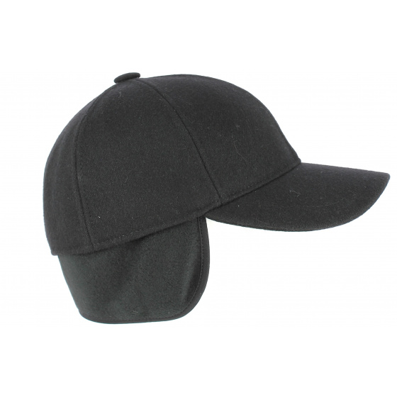 Casquette Baseball Panno Cache-Oreilles Noire - Traclet
