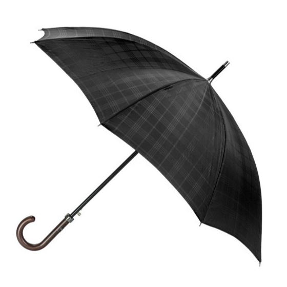 Black Automatic Walking Stick Umbrella for Men - Piganiol