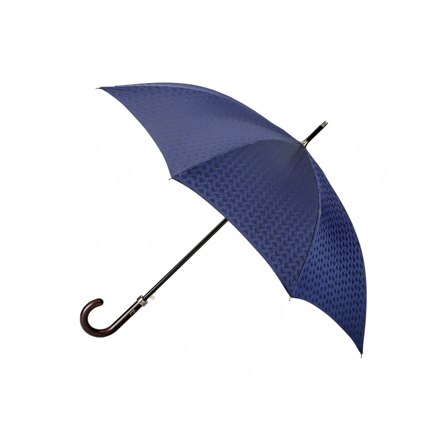 Women's Black Walking Umbrella with Sailor Stripe Finish - Piganiol Reference: 19344 - TRACLET hat shop