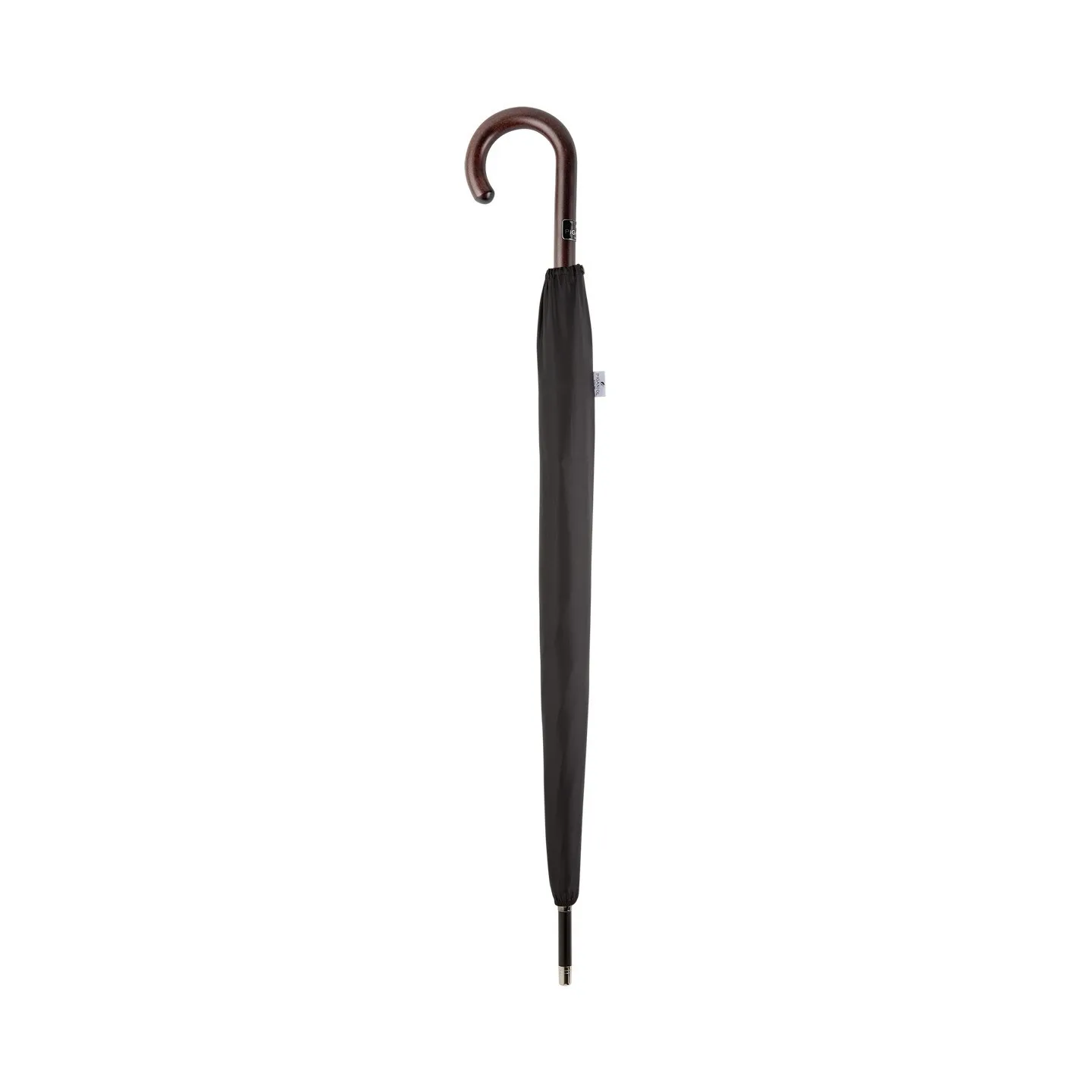 Women's Black Walking Umbrella with Sailor Stripe Finish - Piganiol Reference: 19344 - TRACLET hat shop