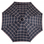 Parapluie Canne Femme Noir Finition Marinière - Piganiol