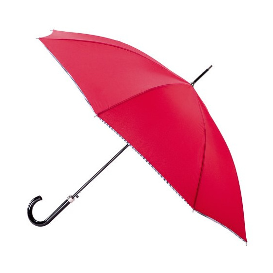 Women's Red Walking Umbrella with Sailor Finish - Piganiol