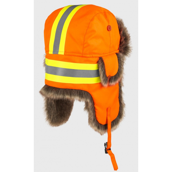 Chapka Imperméable Reflex Fausse Fourrure Orange