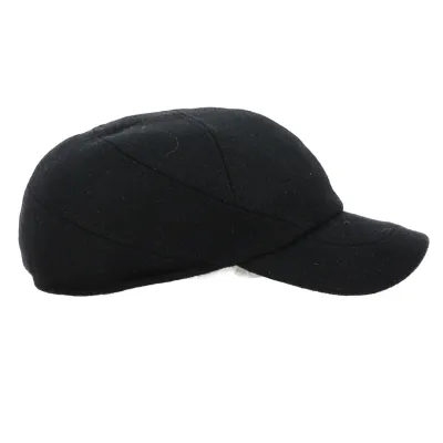 Waterproof Baseball Cap with Ear Flaps in Black - Bugatti Reference: 7677 | Traclet Hat Shop